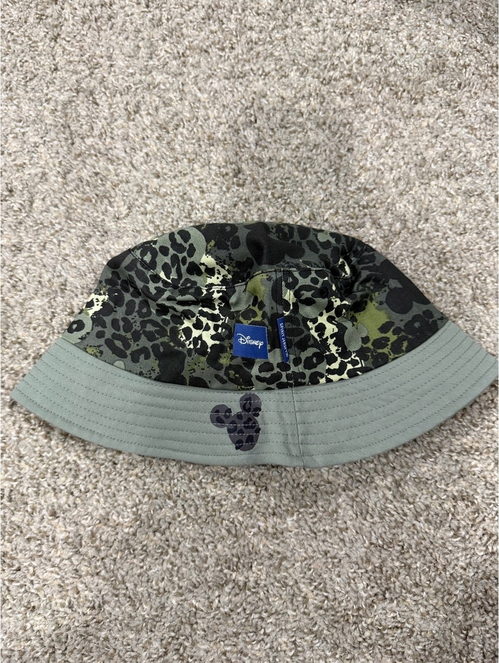 Disney Kids Green Camo Leopard Print Bucket Hat